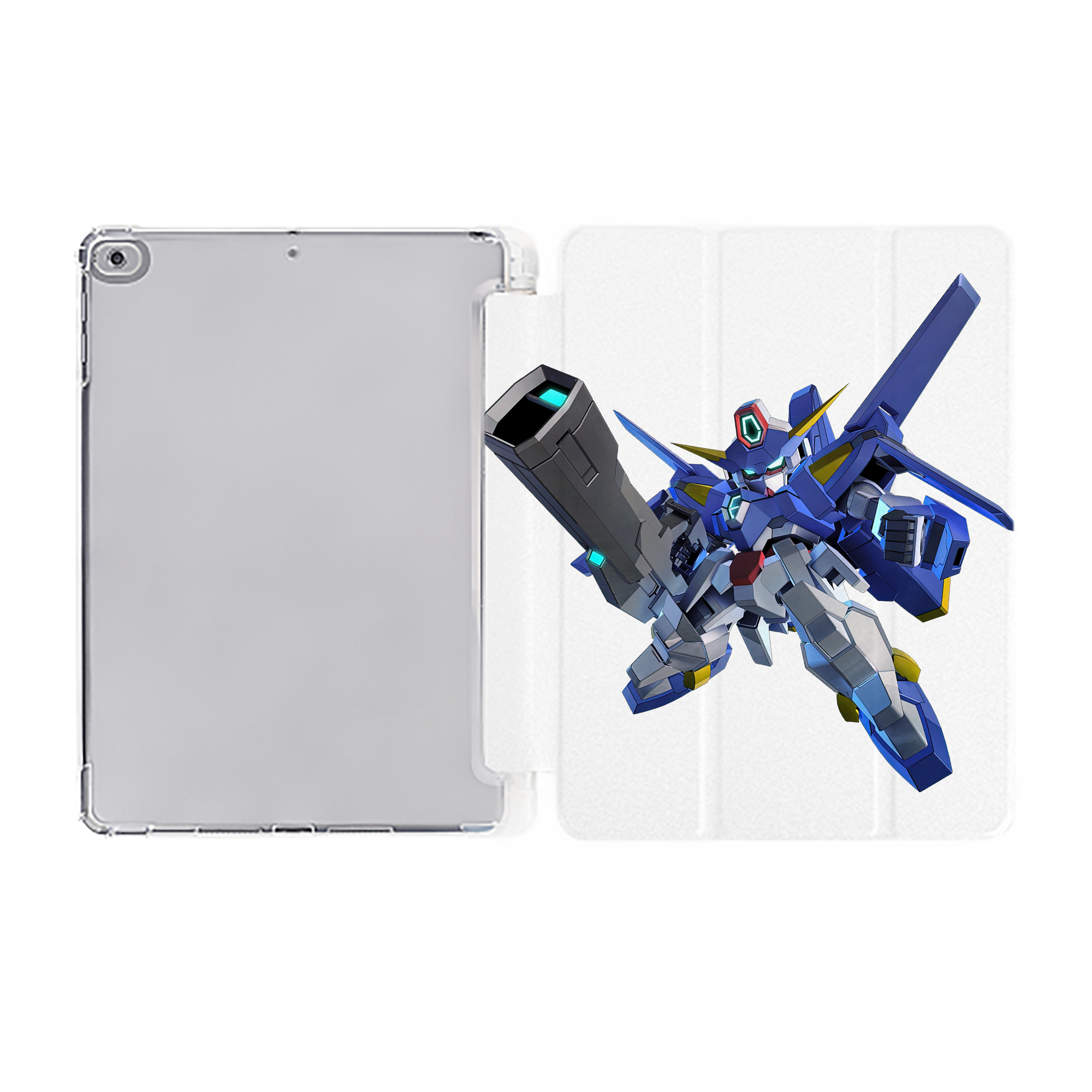 （画像用） 機動戦士ガンダム Mobile Suit Gundam IPad ケース ペン収納付き 三つ折りスタンド PUレザー×シリコン 対応機種9.5/10.5/10.9インチ